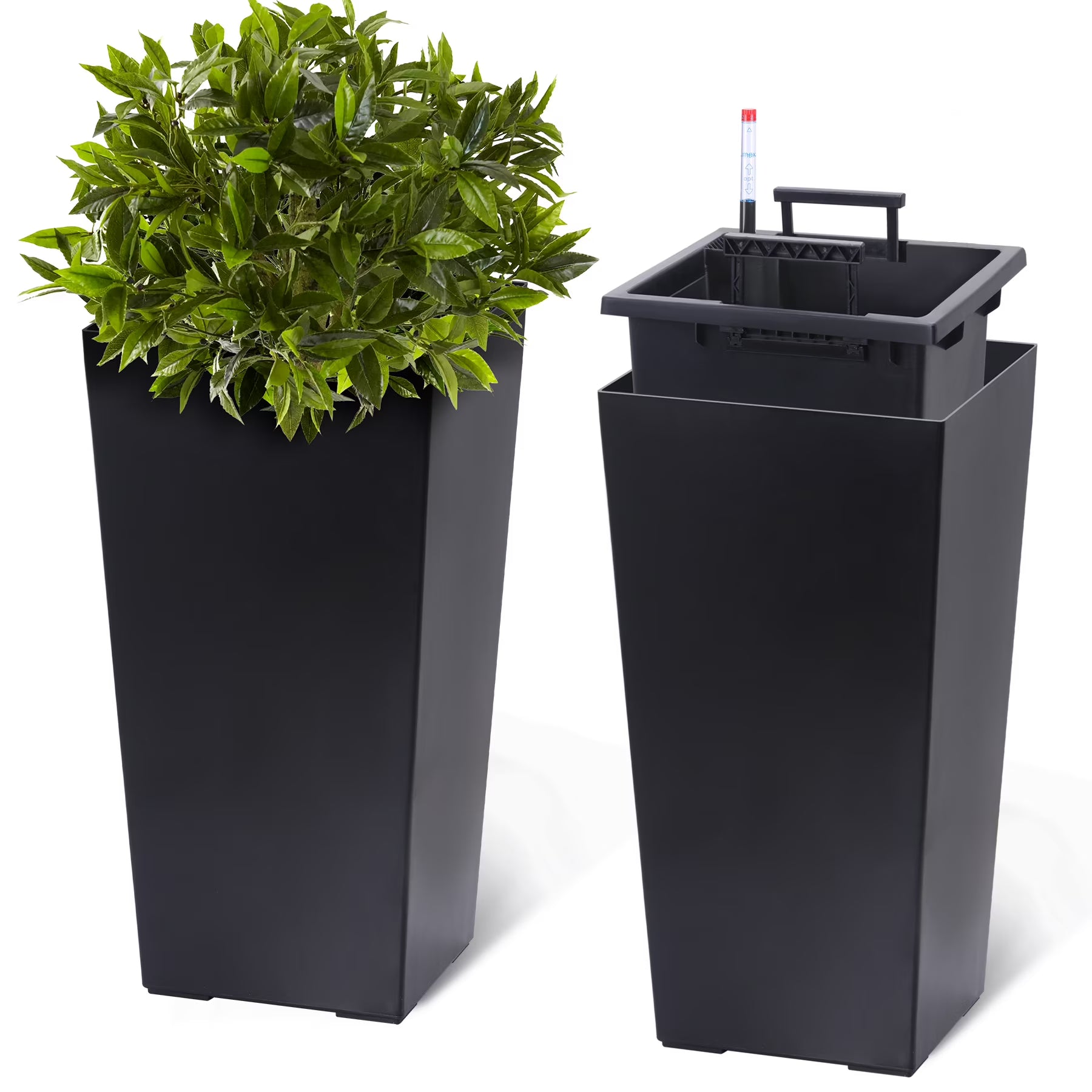22.4" Tall Planters Set of 2,Outdoor＆Indoor Pots