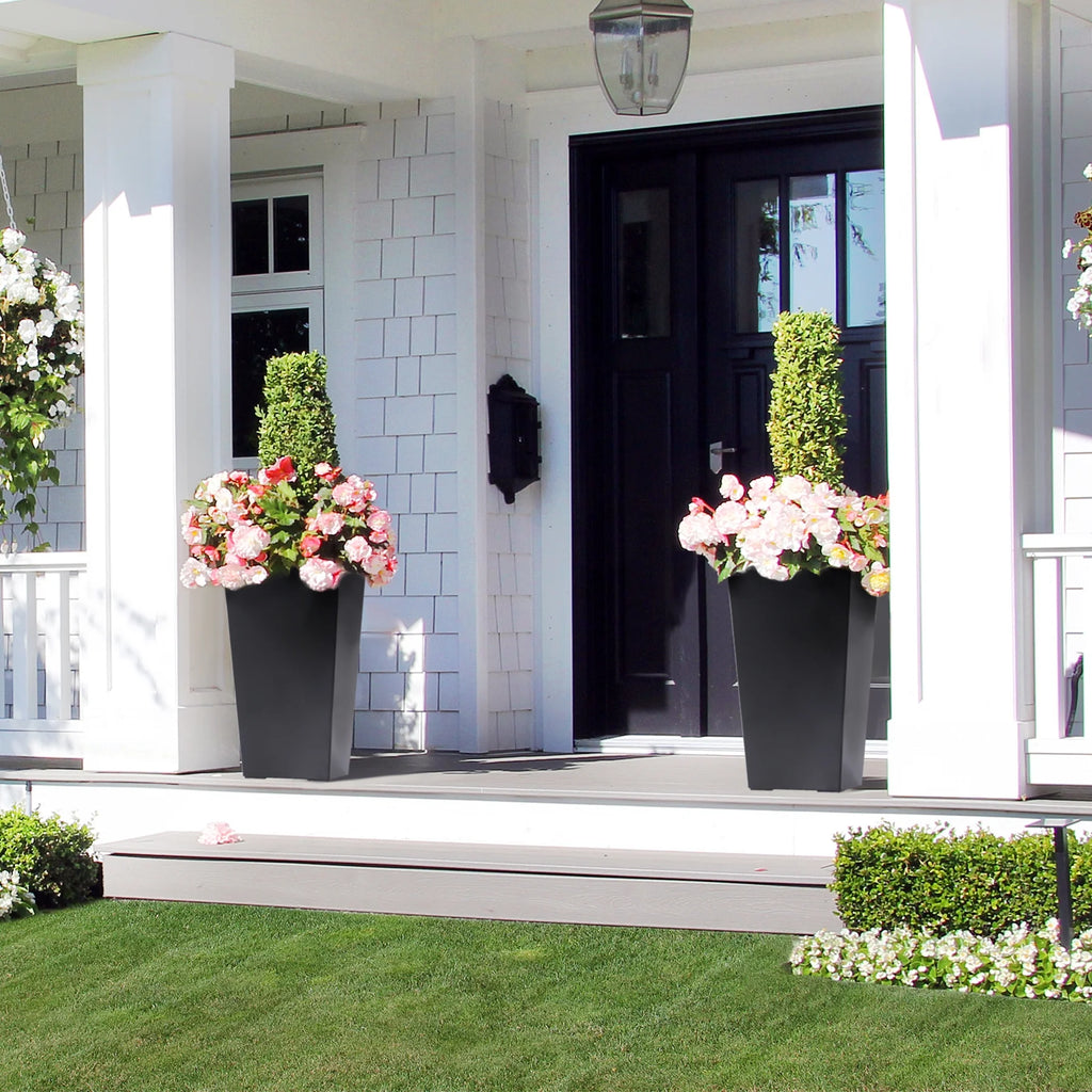 22.4" Tall Planters Set of 2,Outdoor＆Indoor Pots