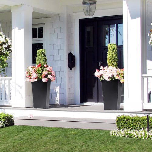 22.4" Tall Planters Set of 2,Outdoor＆Indoor Pots