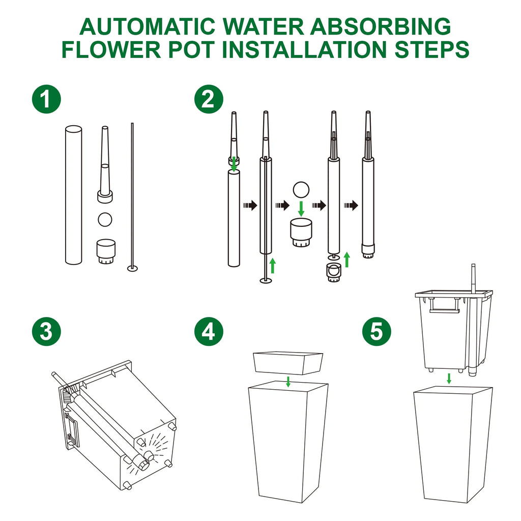 22.4" Tall Planters Set of 2,Outdoor＆Indoor Pots