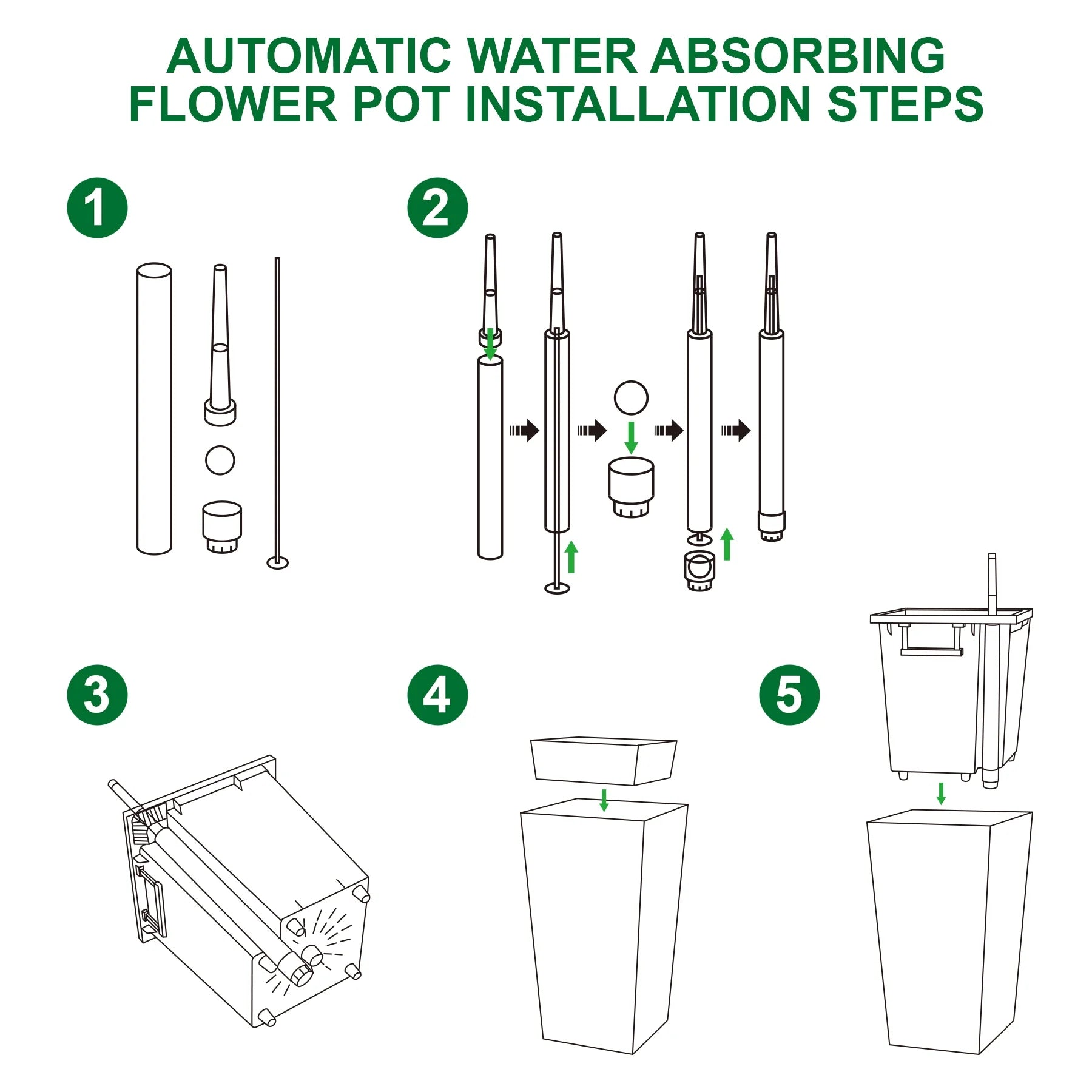 22.4" Tall Planters Set of 2,Outdoor＆Indoor Pots