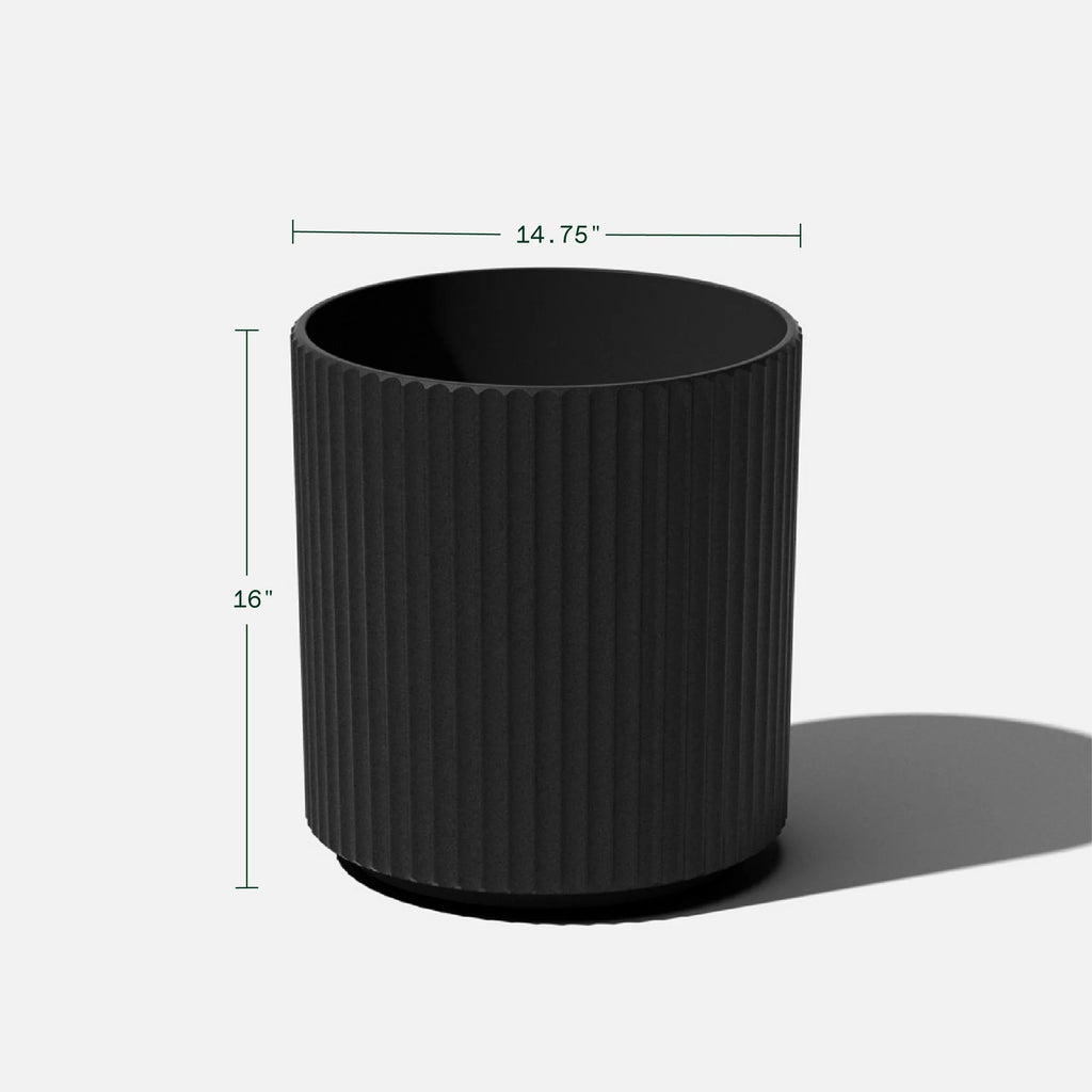 Veradek Ripple 16' Planter Black