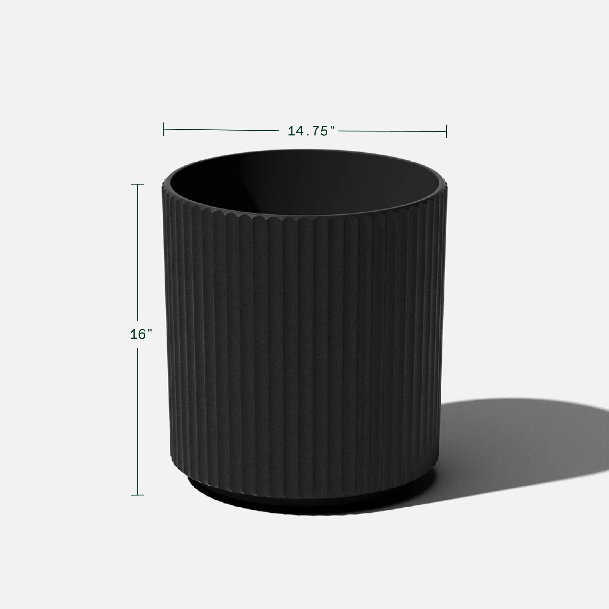 Veradek Ripple 16' Planter Black