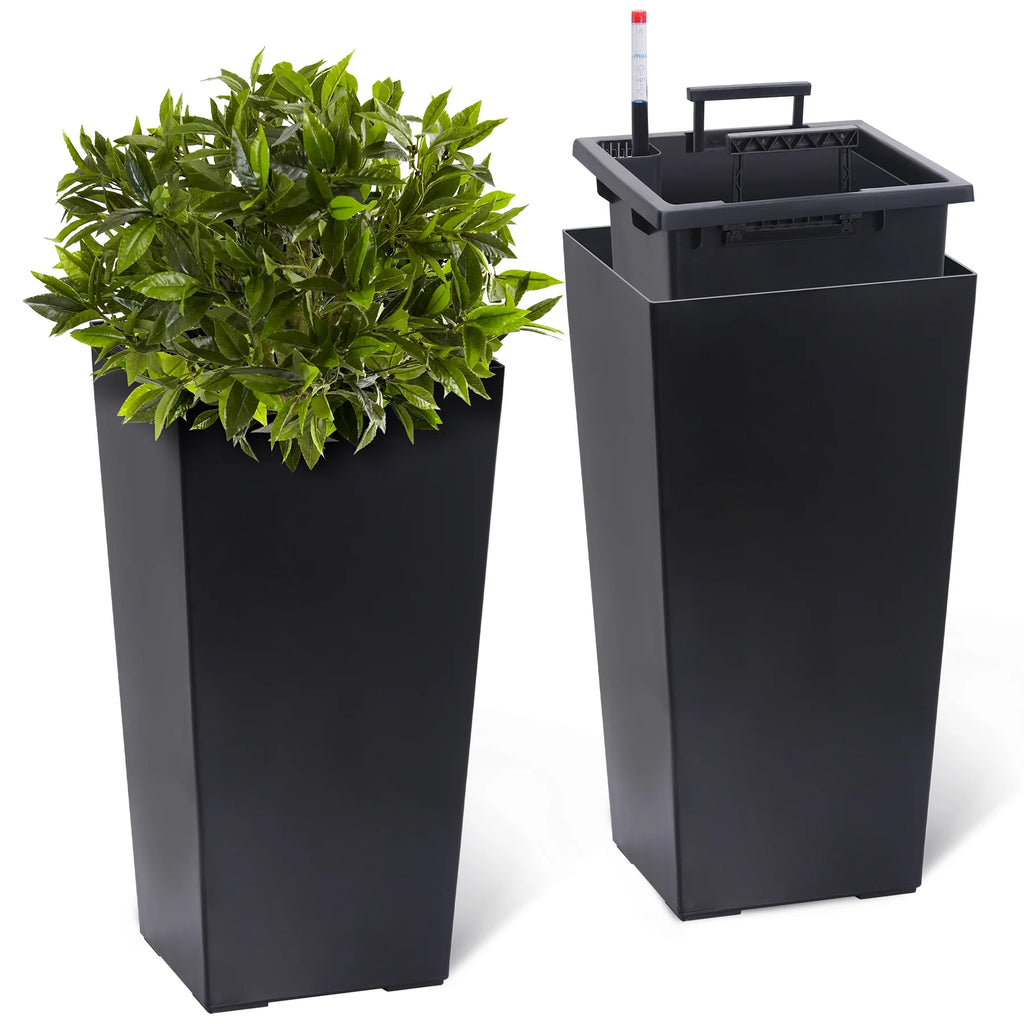 22.4" Tall Planters Set of 2,Outdoor＆Indoor Pots