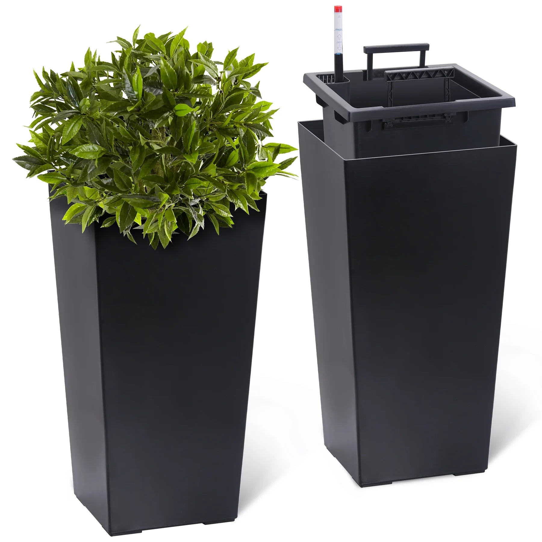 22.4" Tall Planters Set of 2,Outdoor＆Indoor Pots